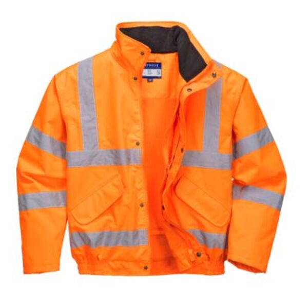 Hi-Vis Breathable Rain Bomber Jacket  Thumbnail